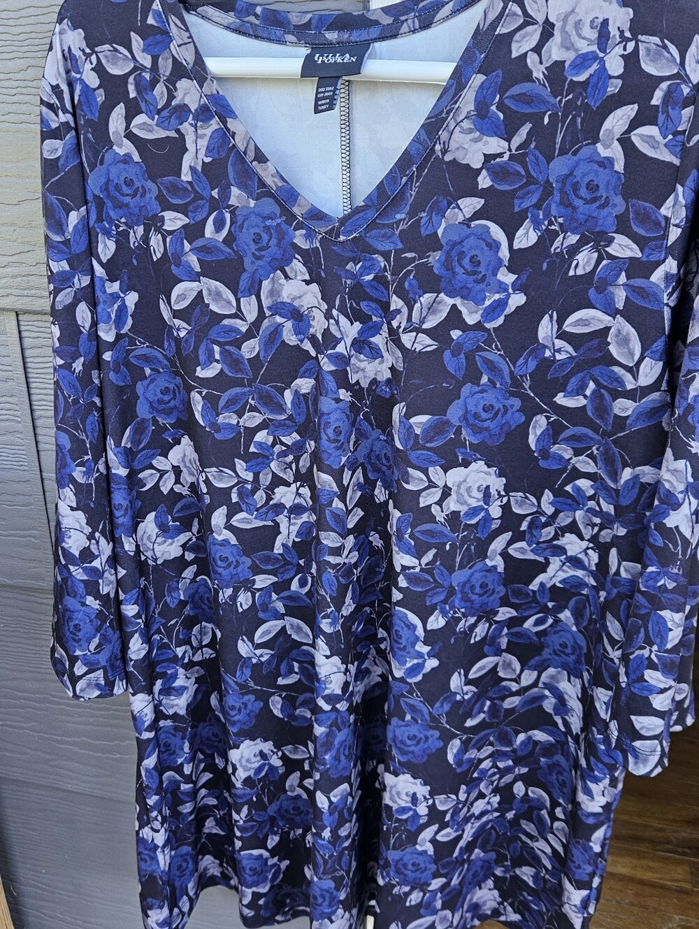Ulla Popken Blue Floral. Tunic 20/22 Womens Plus
